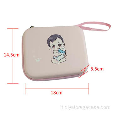 Scatola portaoggetti rosa per prodotti per la cura del bambino